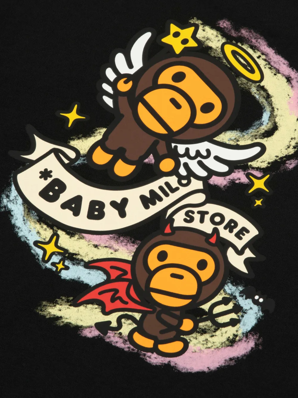 *baby Milo® Store By *a Bathing Ape® Angel Devil Long-sleeved Sweatshirt In Black