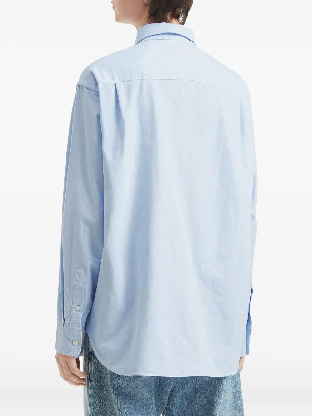 FINGERCROXX Overhemd met logopatch - Blauw
