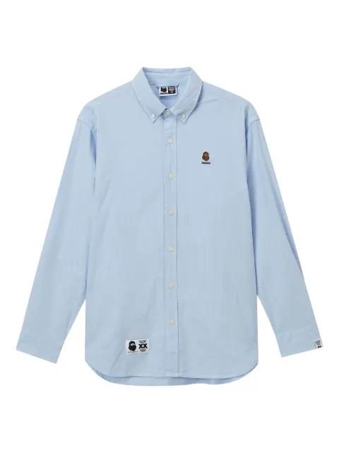 FINGERCROXX logo-patch cotton shirt