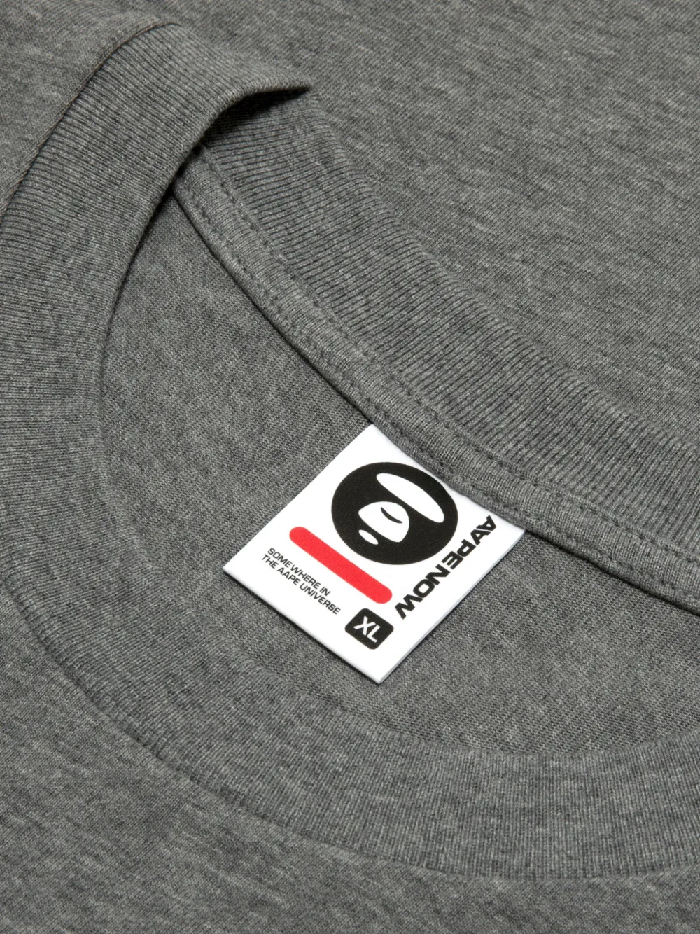 AAPE BY *A BATHING APE Aape Head Club T-shirt met lange mouwen Grijs