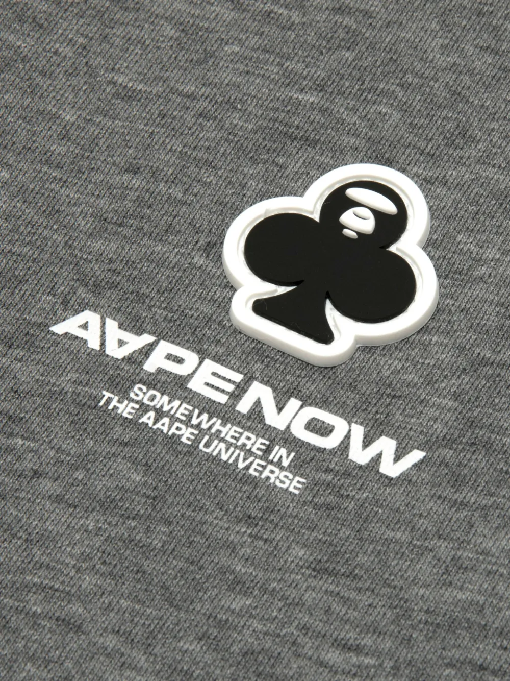 AAPE BY *A BATHING APE Aape Head Club T-shirt met lange mouwen Grijs