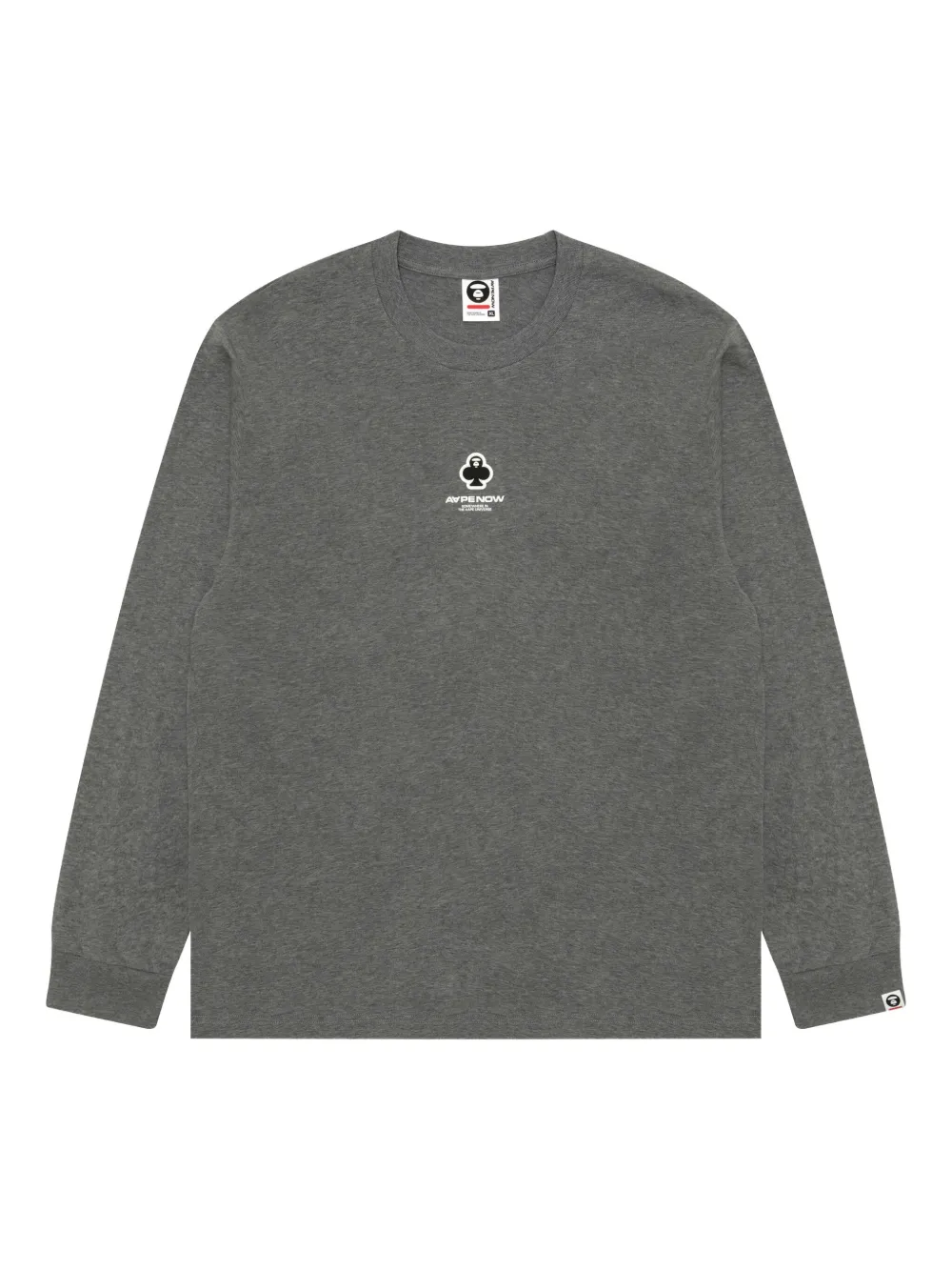 AAPE BY *A BATHING APE Aape Head Club T-shirt met lange mouwen Grijs