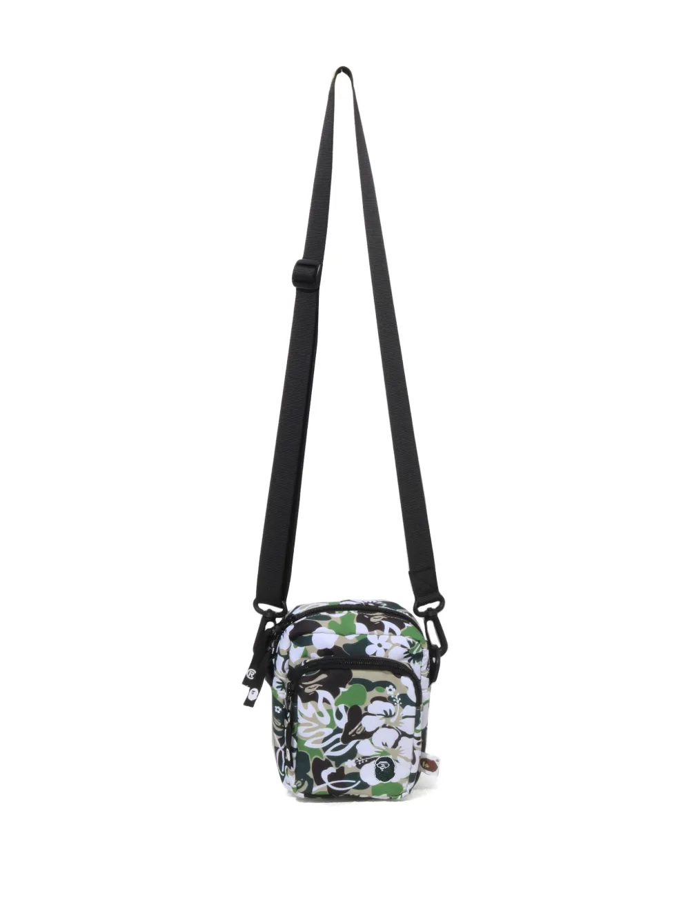 A BATHING APE Messengertas met hibiscusprint en camouflageprint - Groen