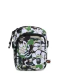 A BATHING APE® hibiscus-print camouflage messenger bag - Green