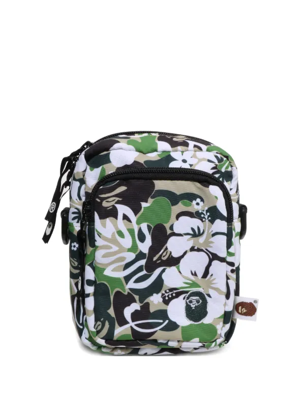 A BATHING APE® カモフラージュ メッセンジャーバッグ | グリーン