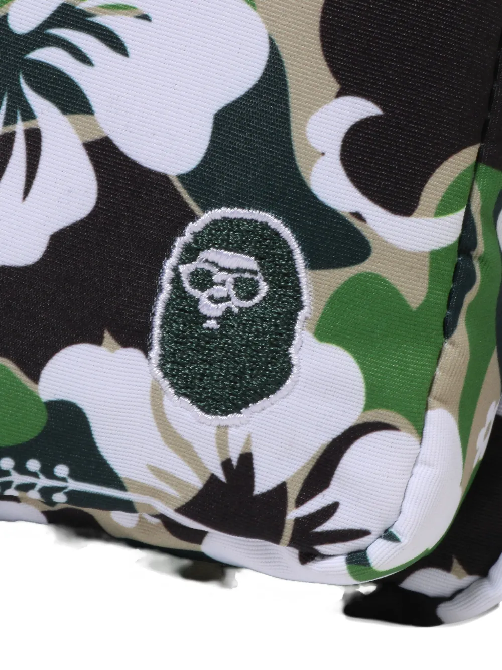 A BATHING APE Messengertas met hibiscusprint en camouflageprint Groen