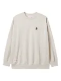 FINGERCROXX logo-patch cotton sweatshirt - Neutrals