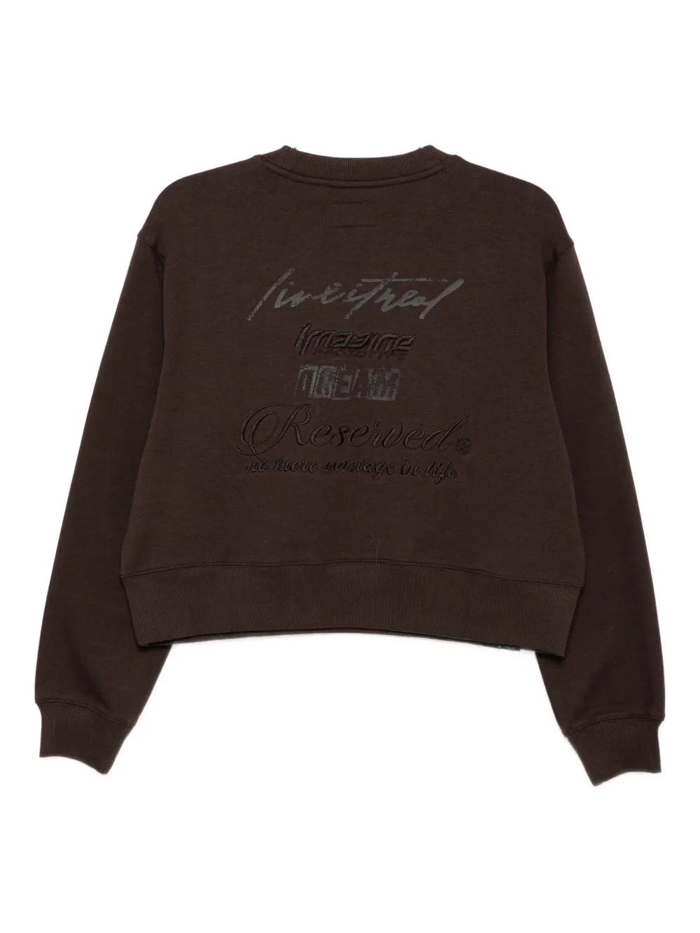 izzue embroidered-slogan sweatshirt | Sweaters | Image 2