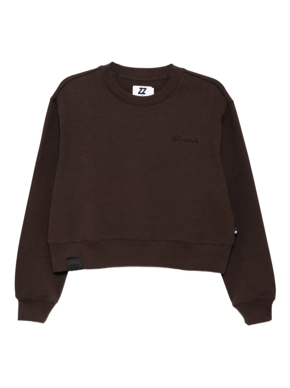 izzue embroidered-slogan sweatshirt | Brown | Image 1
