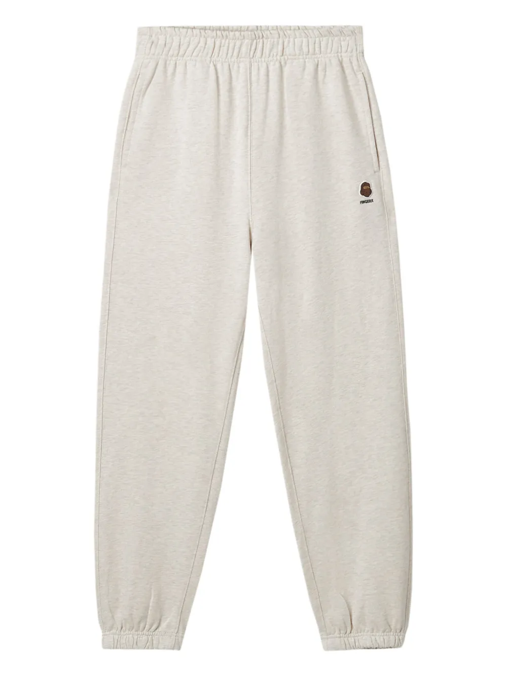 Fingercroxx Logo-patch Track Pants In White