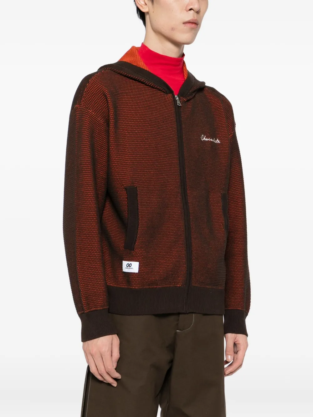Chocoolate Hoodie Mit Logo-stickerei In Brown