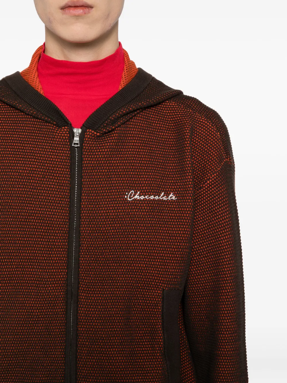 Chocoolate Hoodie Mit Logo-stickerei In Brown
