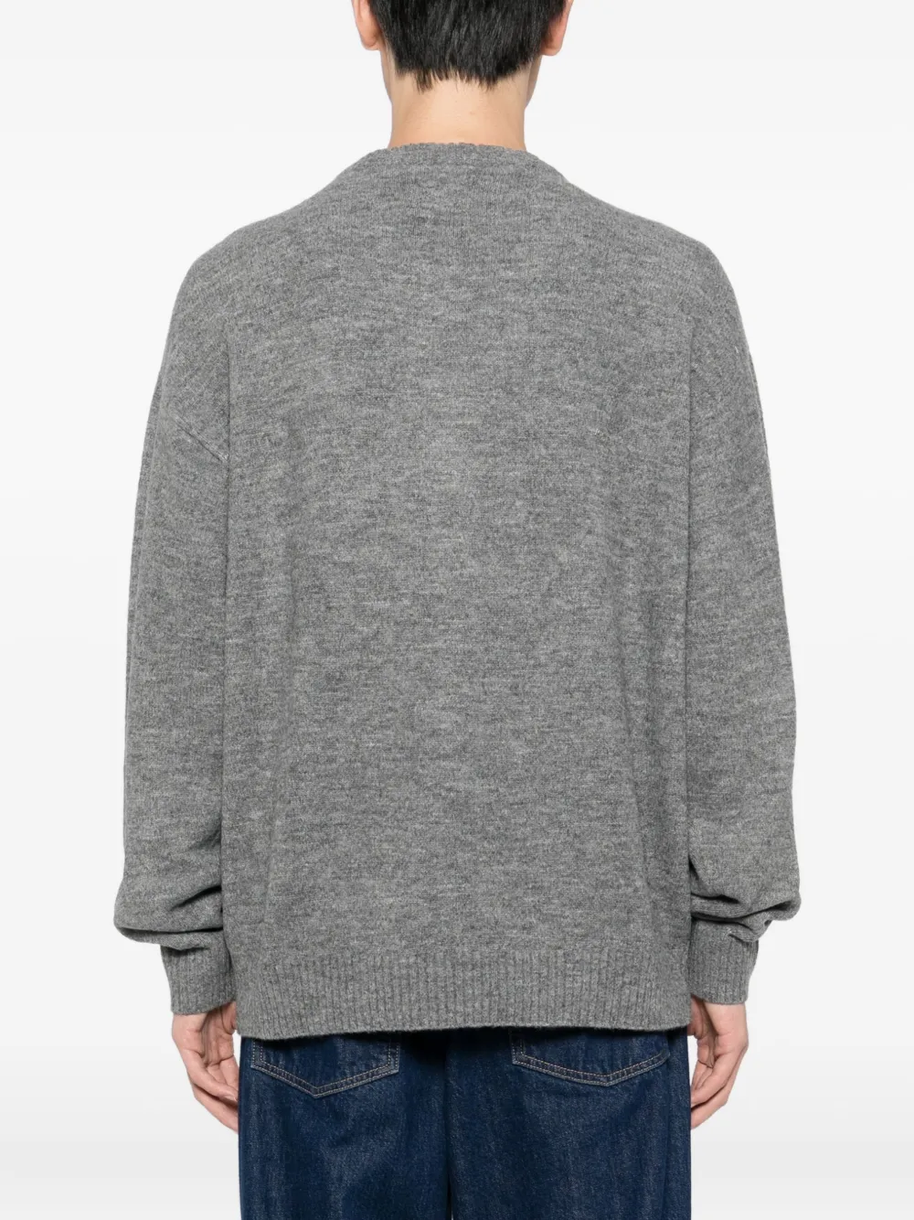 izzue Trui met ronde hals en logo Grijs