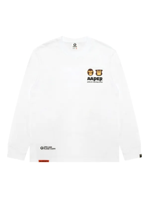 AAPE BY *A BATHING APE® Aape Head ロングTシャツ | ホワイト
