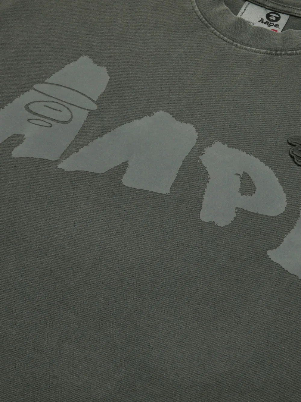 AAPE BY *A BATHING APE T-shirt met logo en lange mouwen Groen
