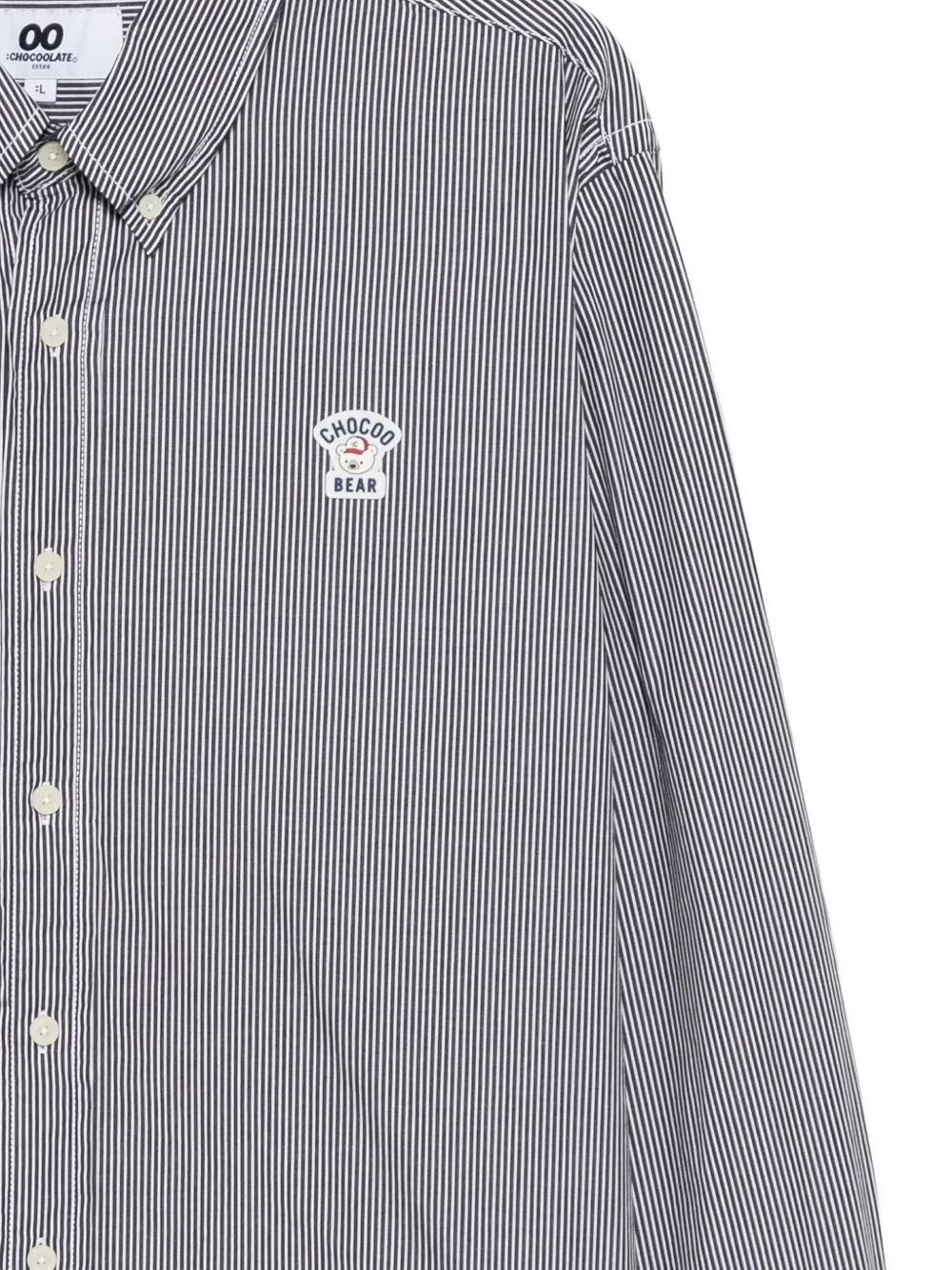 Chocoolate Striped Shirt In Gray
