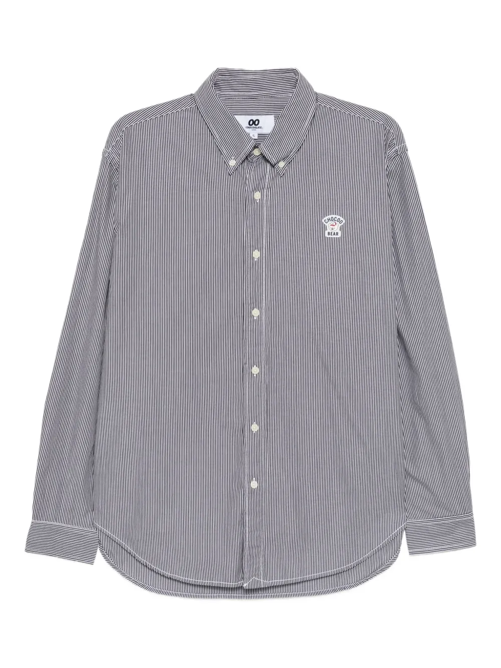 CHOCOOLATE striped shirt | Black | Image 1