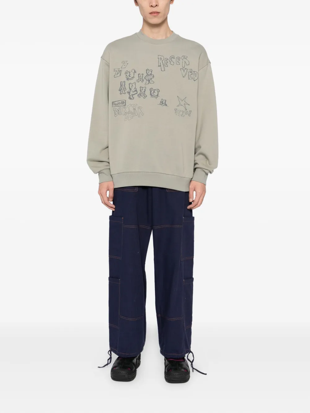 Izzue Sweater met print - Groen