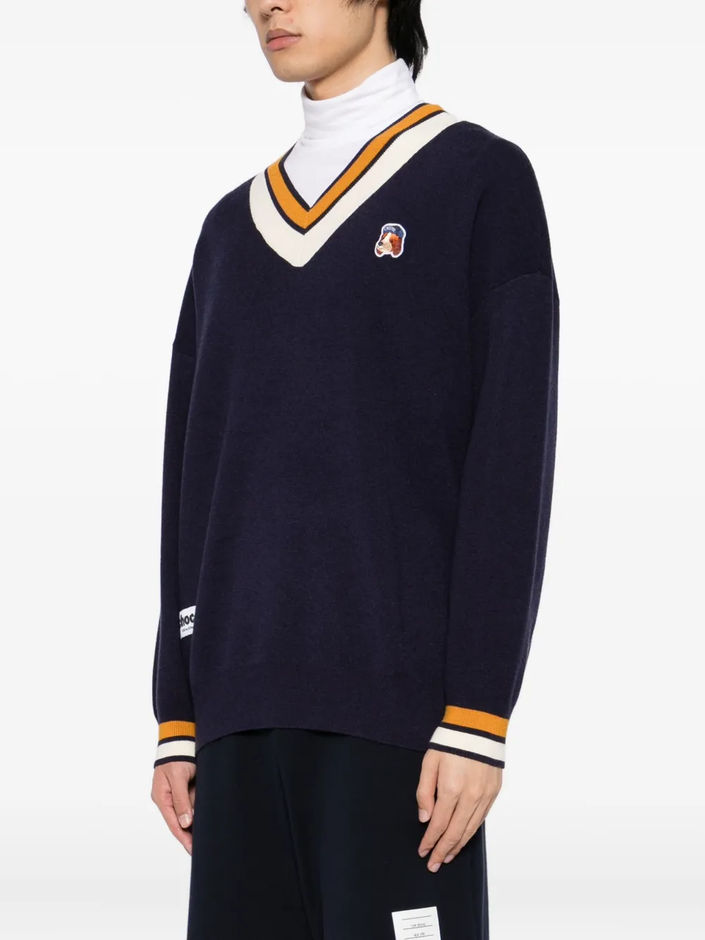 Chocoolate Pullover Mit V-ausschnitt In Blue