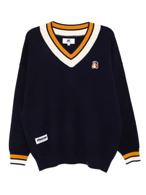 CHOCOOLATE pull à col v - Bleu - CHOCOOLATE - Modalova