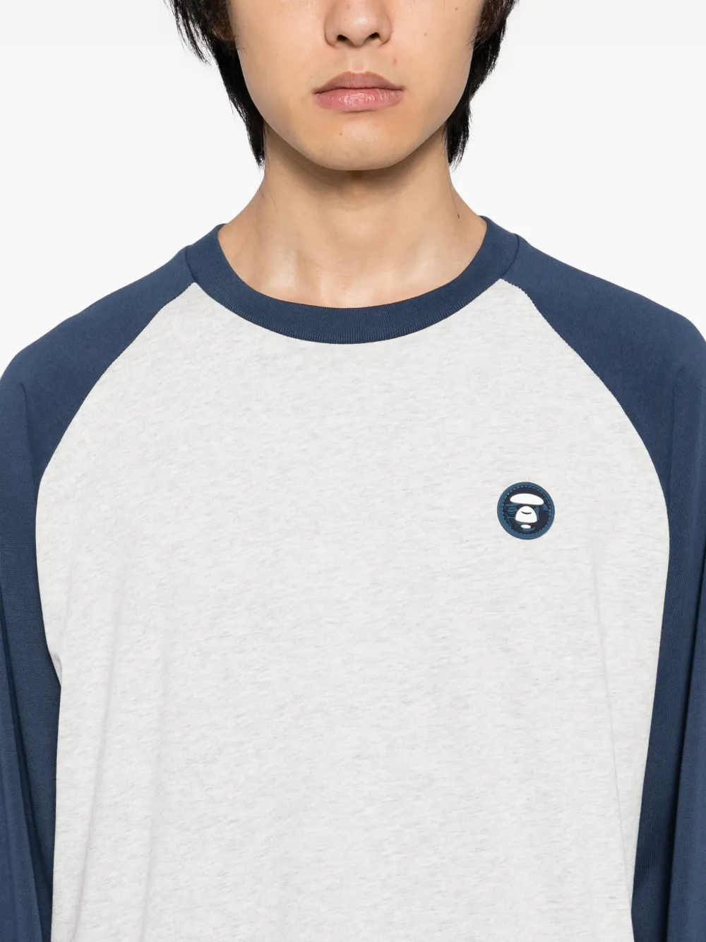 Aape By A Bathing Ape Boxy Long Sleeve Raglan T-shirt In Animal Print