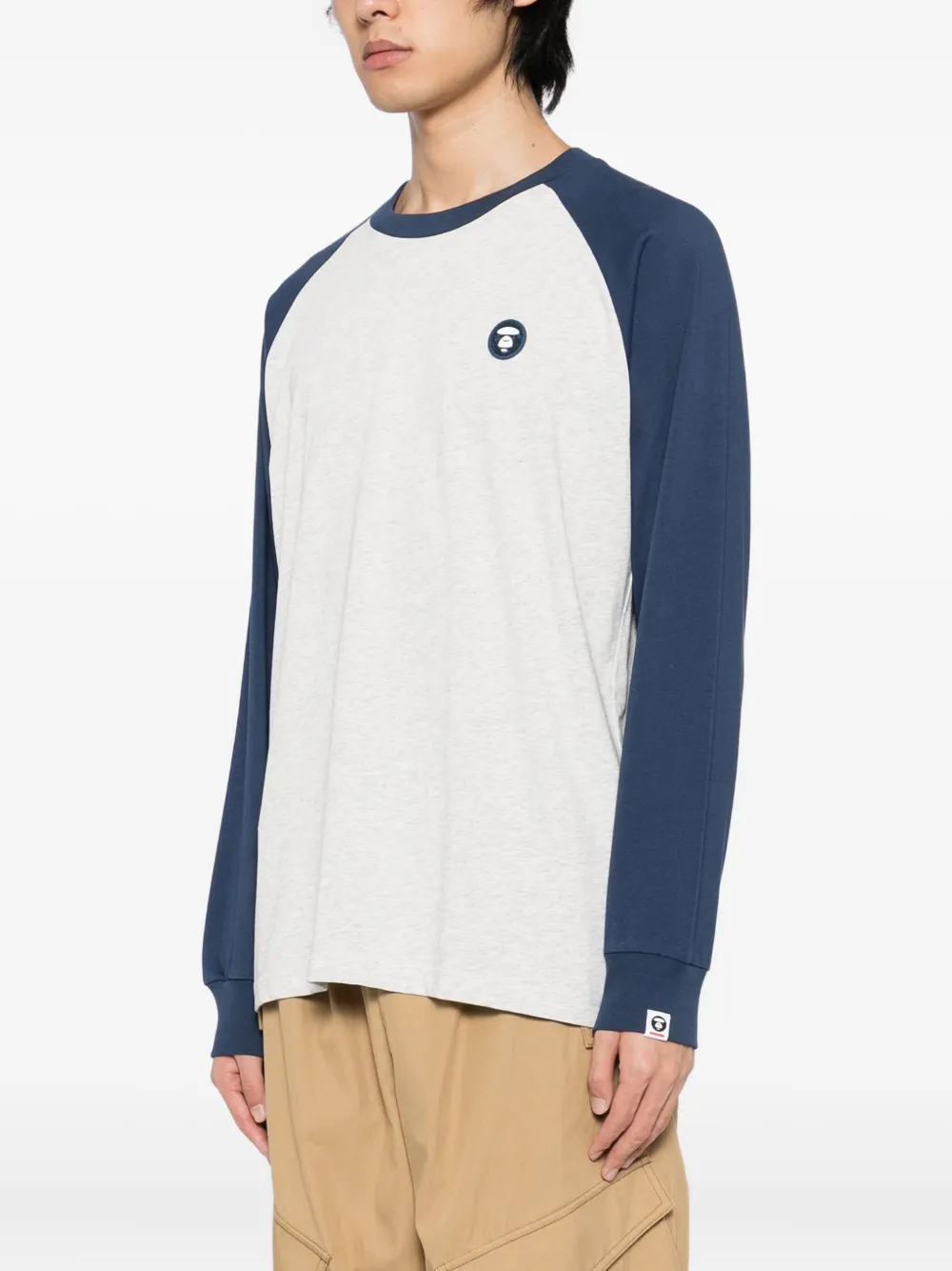 Aape By A Bathing Ape Boxy Long Sleeve Raglan T-shirt In Animal Print