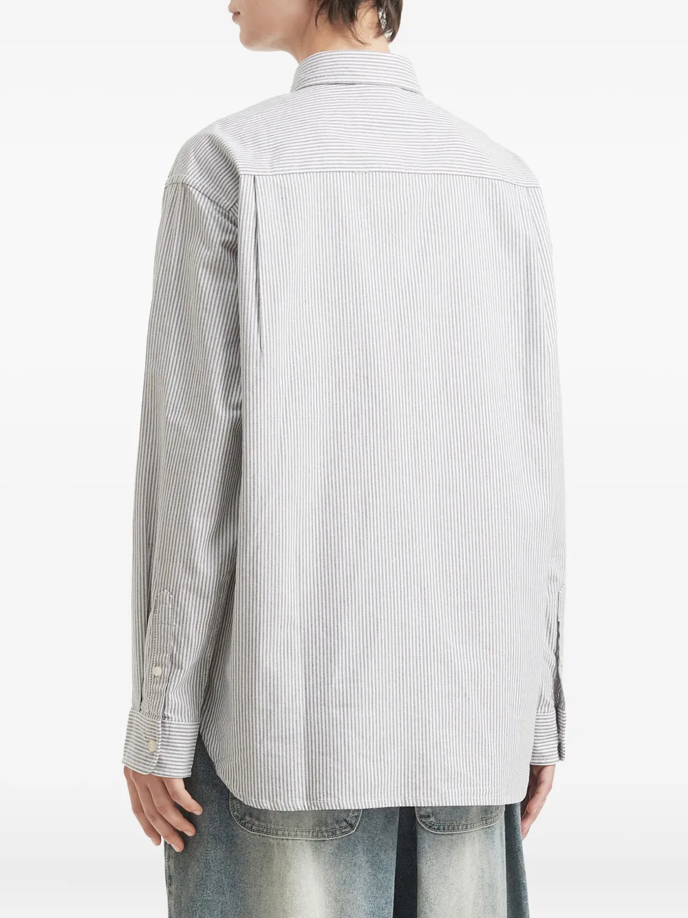 Striped Logo-Patch Shirt