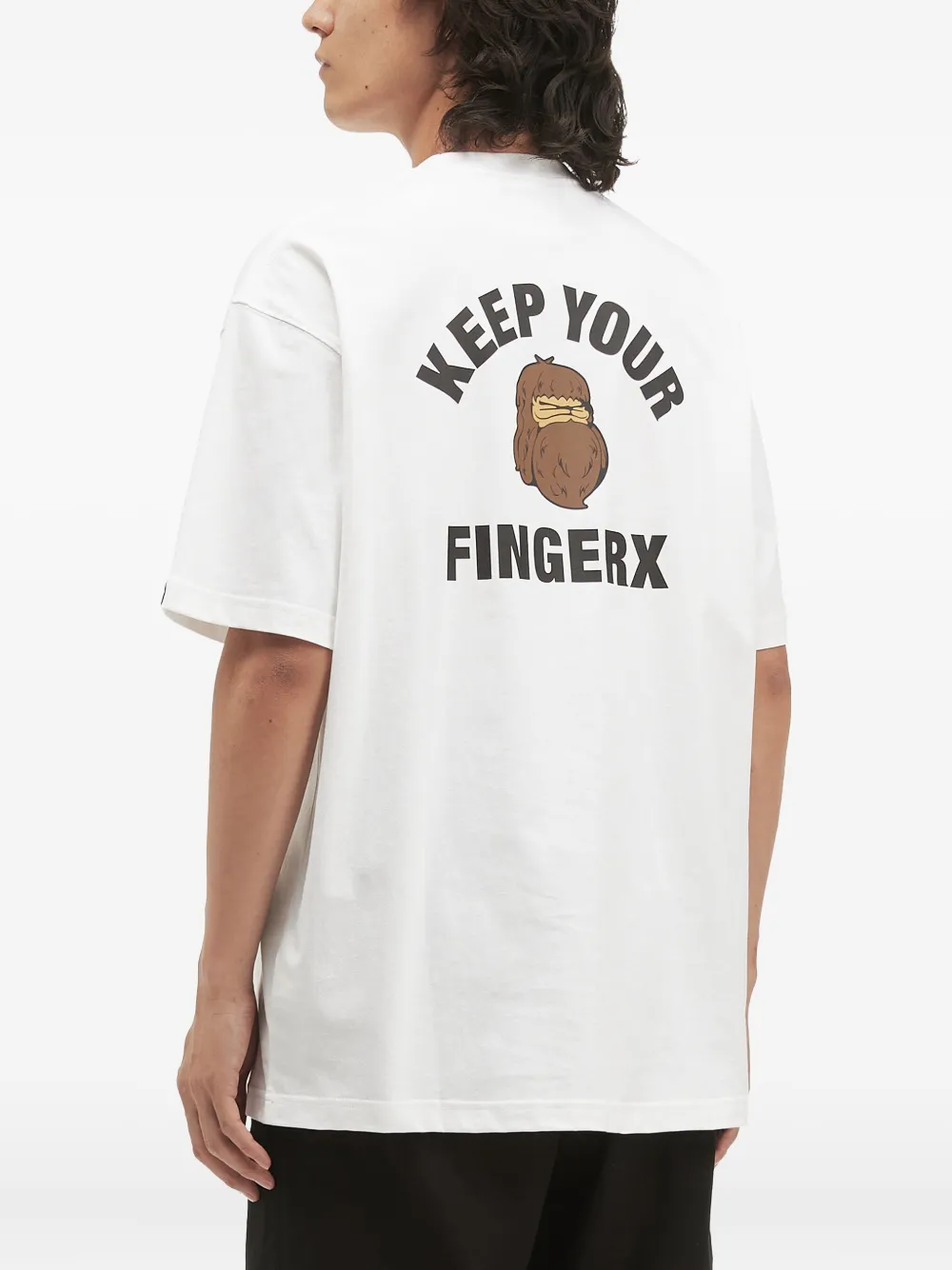 FINGERCROXX T-shirt met logo - Wit