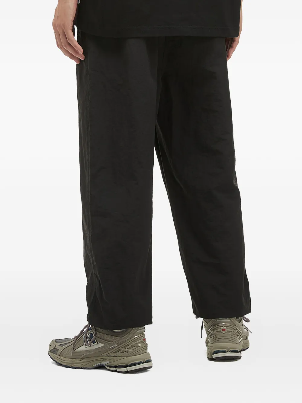 Fingercroxx Drawstring-cuffed Trousers In Black