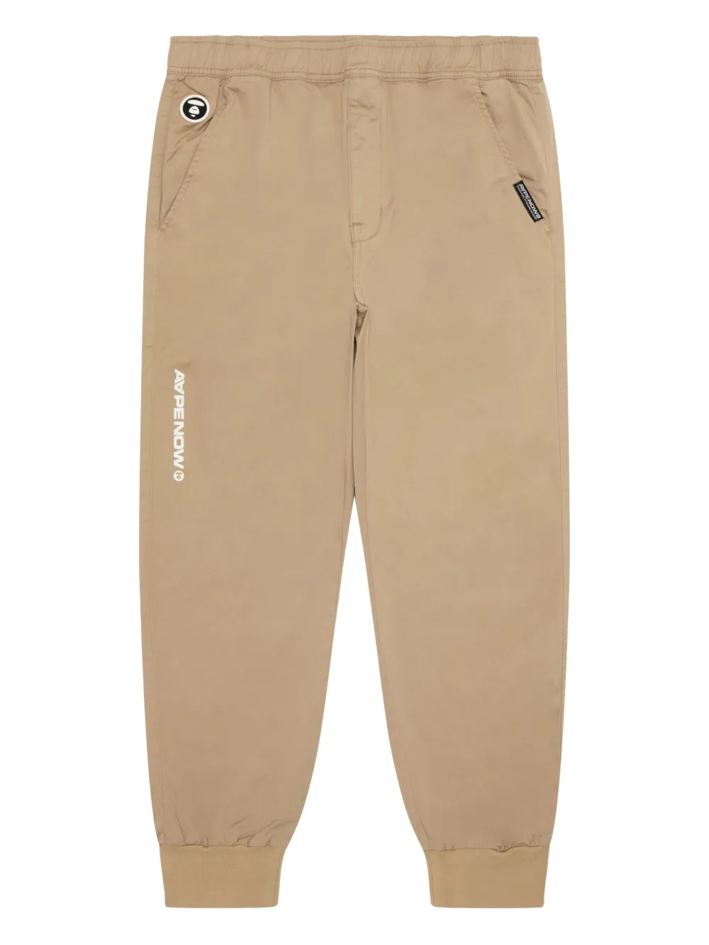 AAPE BY *A BATHING APE head logo-plaque regular trousers Bruin