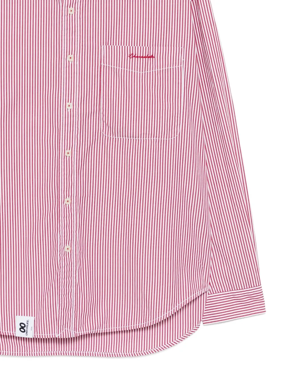 CHOCOOLATE Gestreept overhemd Rood