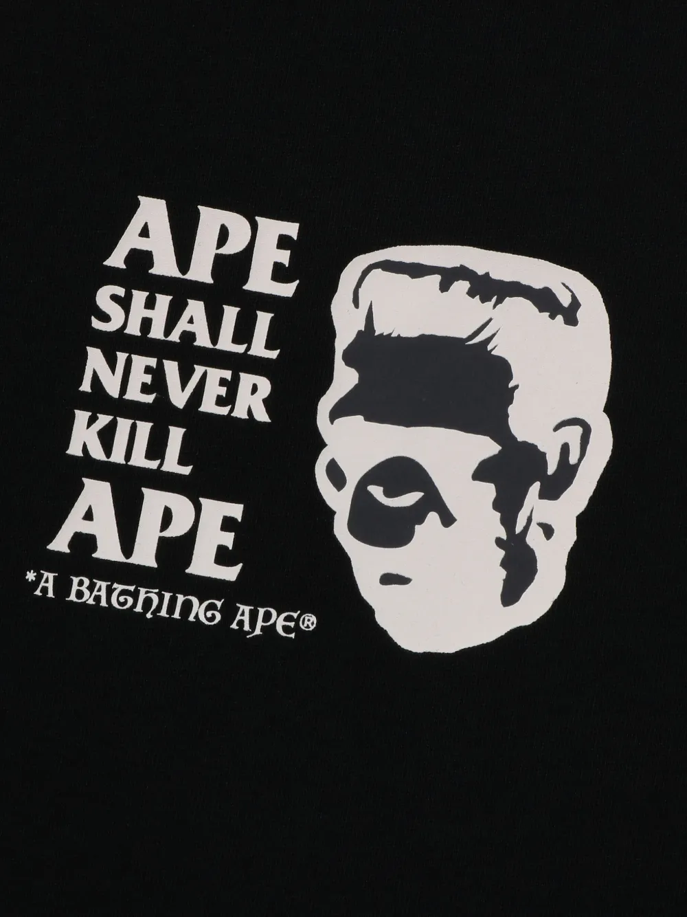 A BATHING APE Frankenstein Bape katoenen T-shirt Zwart