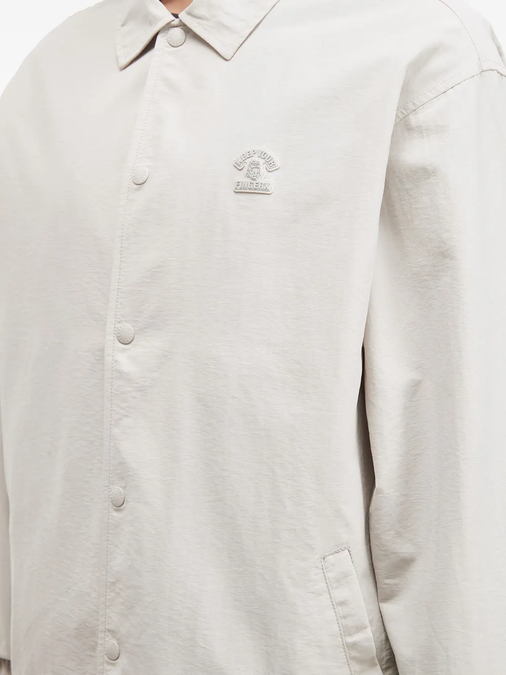 Fingercroxx Logo-patch Jacket In White