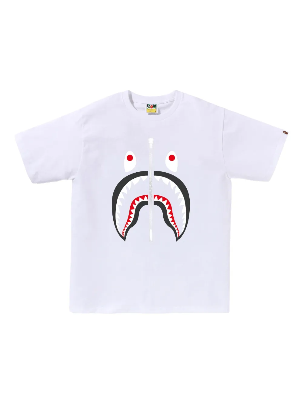 A BATHING APE Shark T-shirt Wit