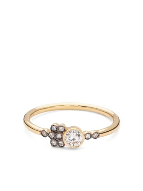 Yannis Sergakis 18K yellow gold La Pierre diamond cluster ring