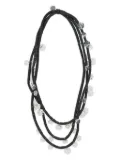 Maria Calderara multiple-cords embellished necklace - Black