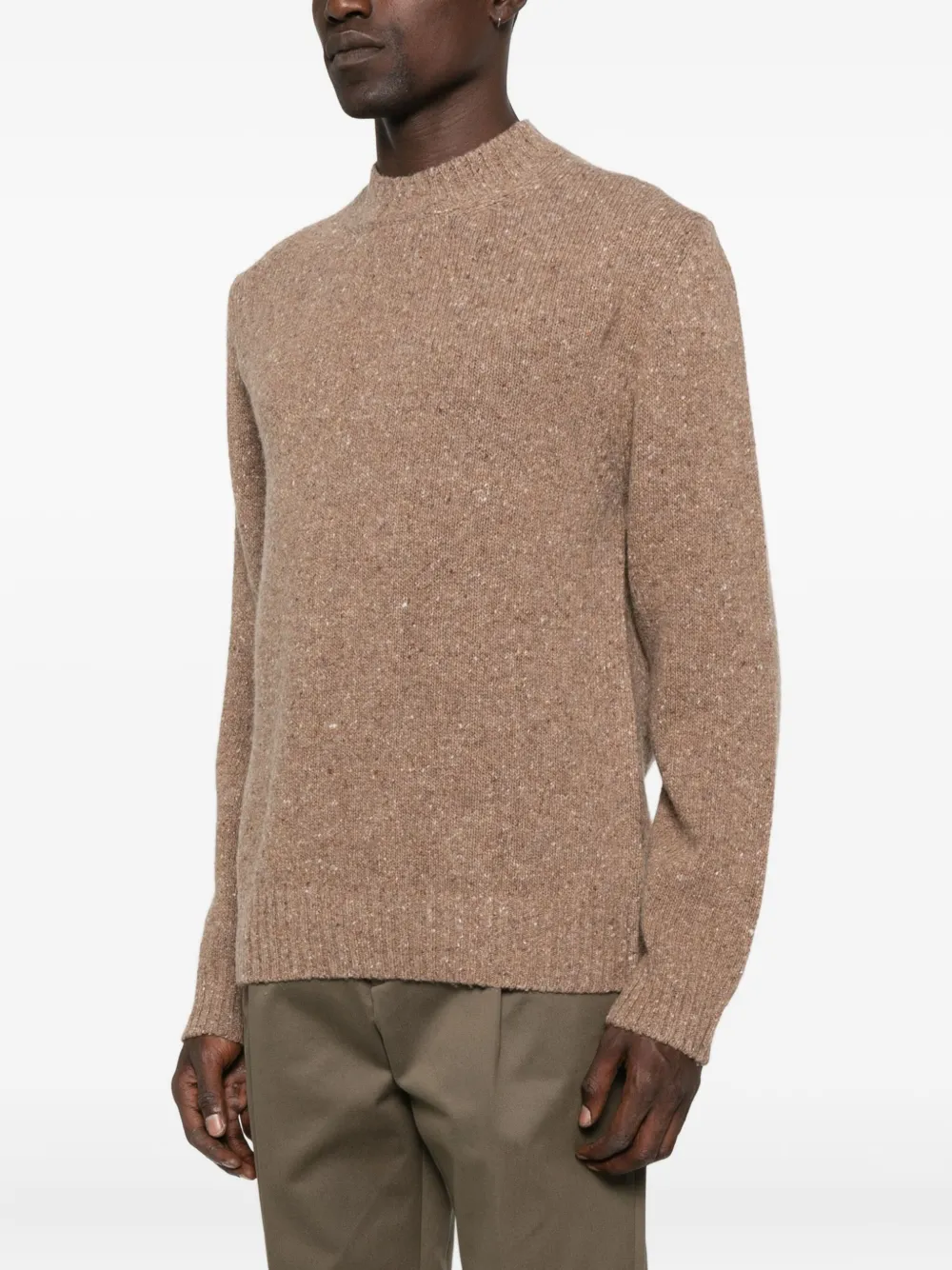 Daniele Fiesoli Long-sleeve Crew-neck Sweater In Brown