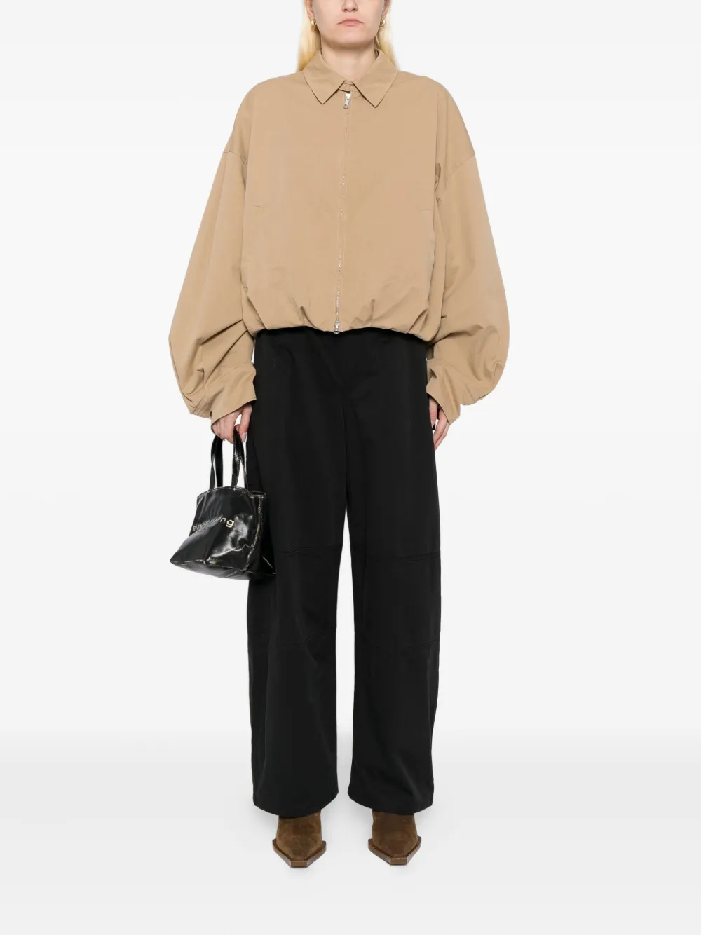 JNBY Cargo broek met gerolde pijpen - Zwart