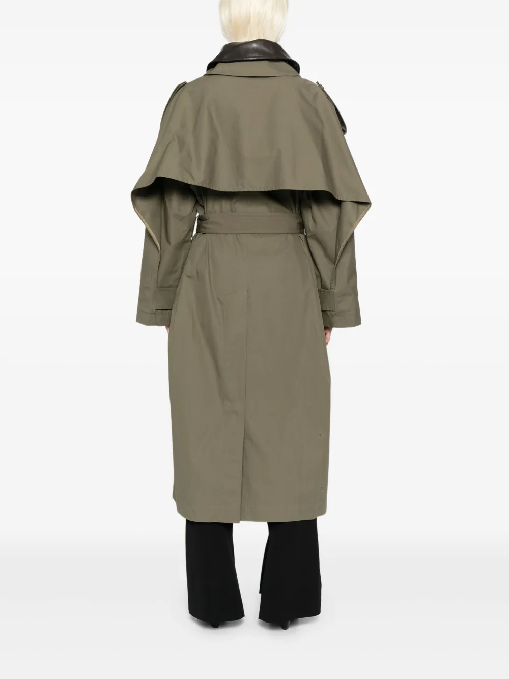 Less Double-breasted Coat In Green