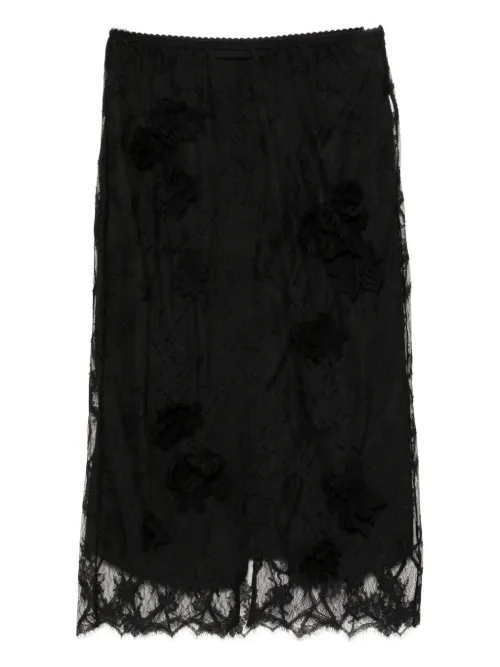 Jupe mi-longue en dentelle - JNBY - Modalova