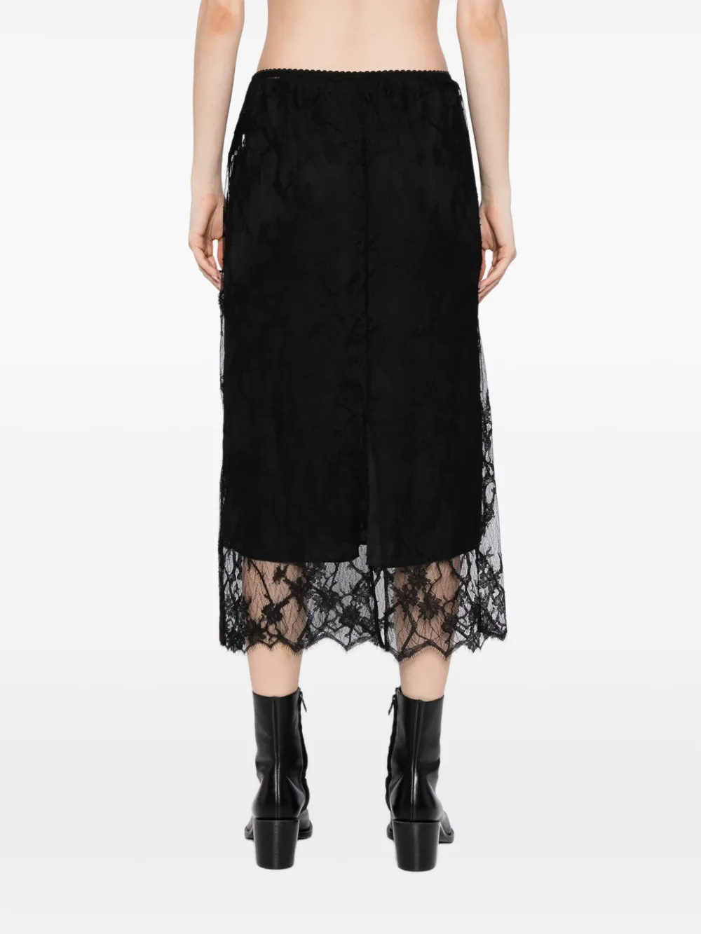 JNBY Midi-rok met kanten taille Zwart