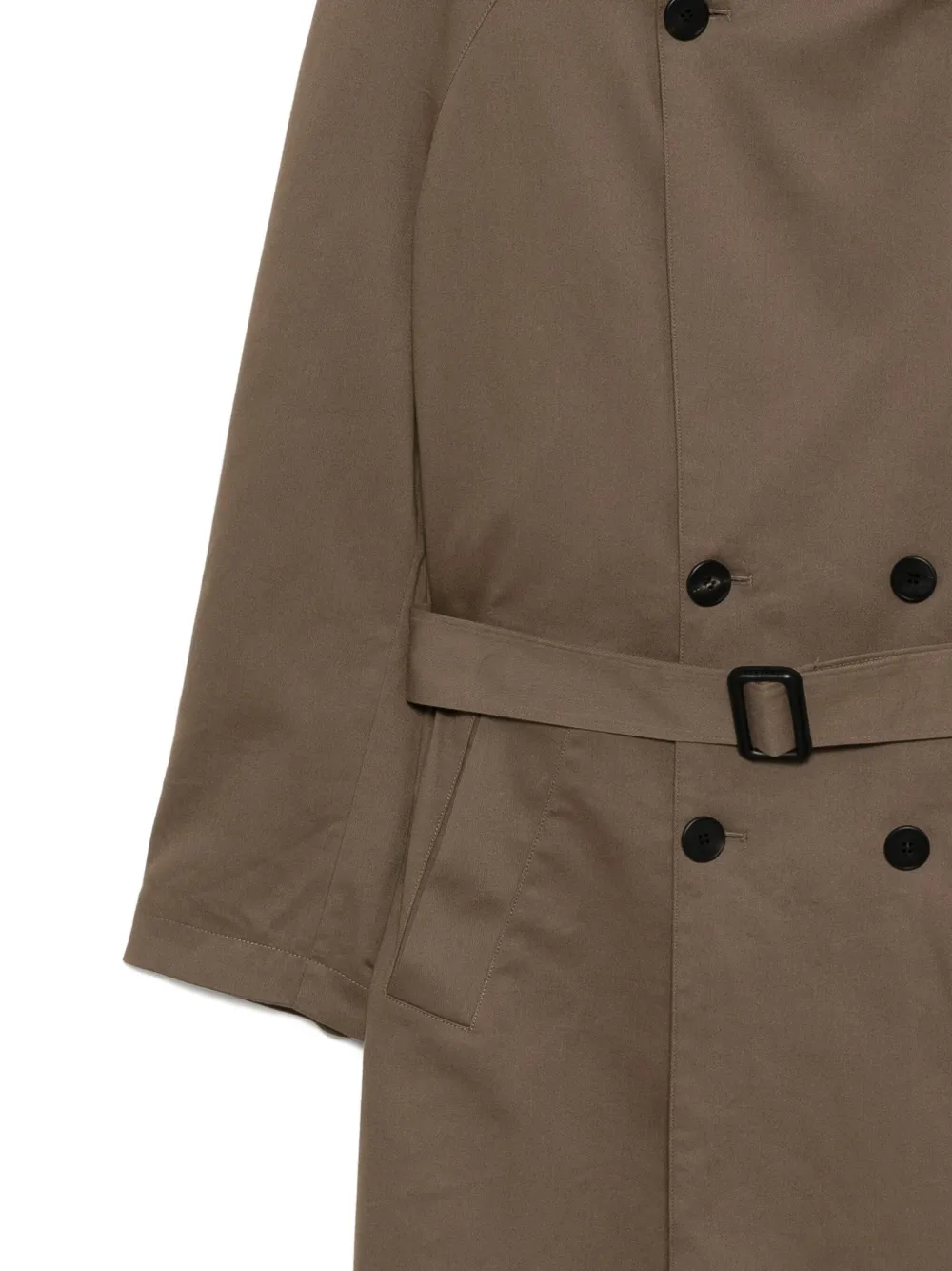 Croquis Double-breasted Coat In Brown