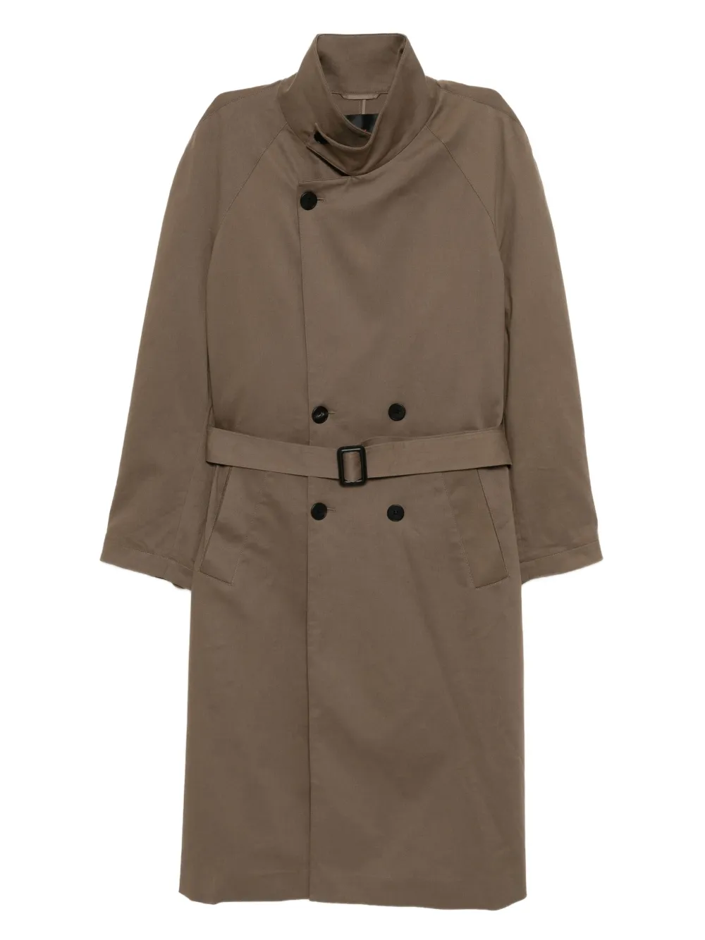 Croquis Double-breasted Coat In Brown