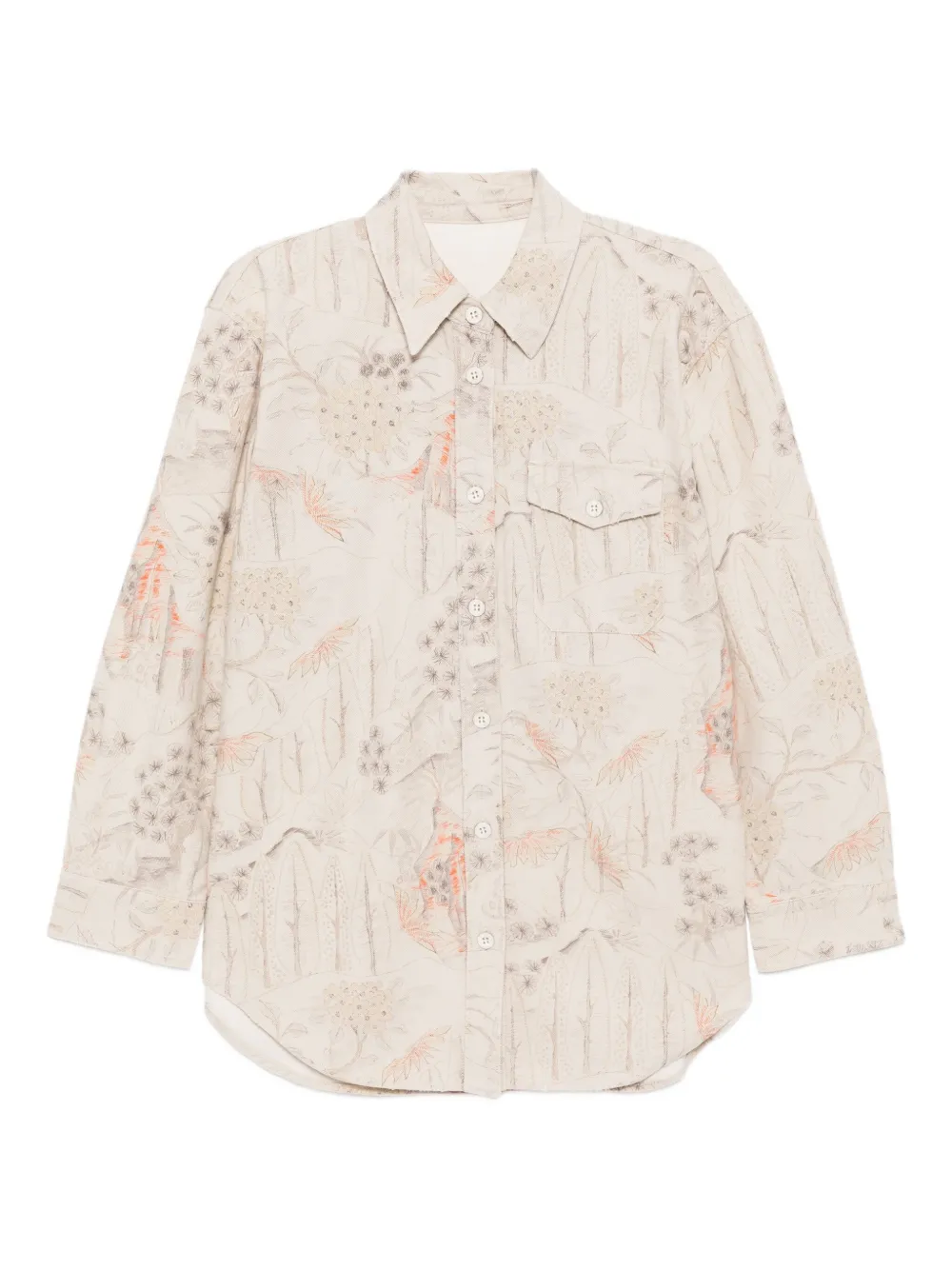 JNBY ripped long-sleeved shirt | Neutrals | Image 1