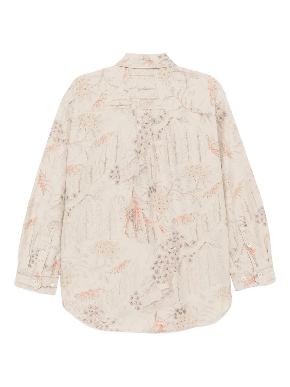 JNBY Geribbelde blouse met lange mouwen - Beige