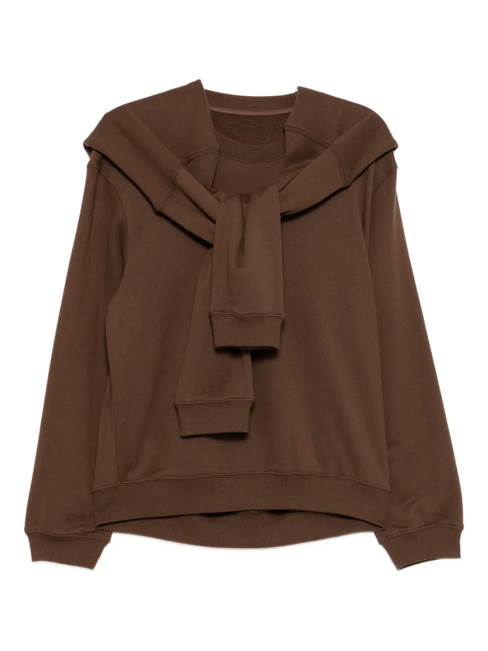 Jnby Cotton Pullover Sweatshirt In Brown