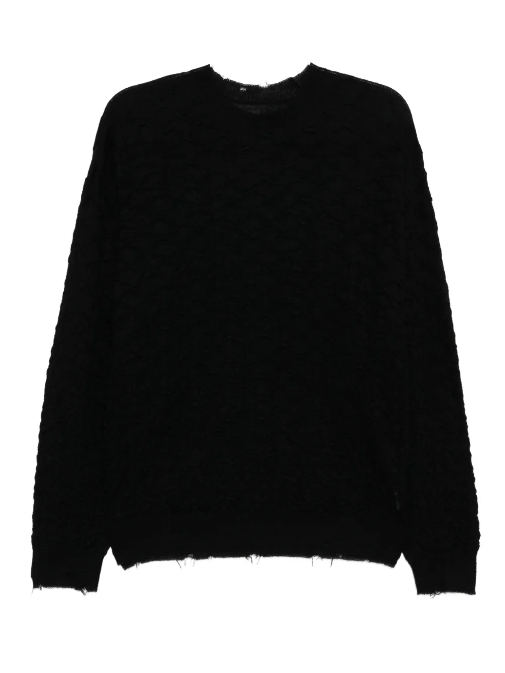 Jnby Brushed Yarn Sweater In Black