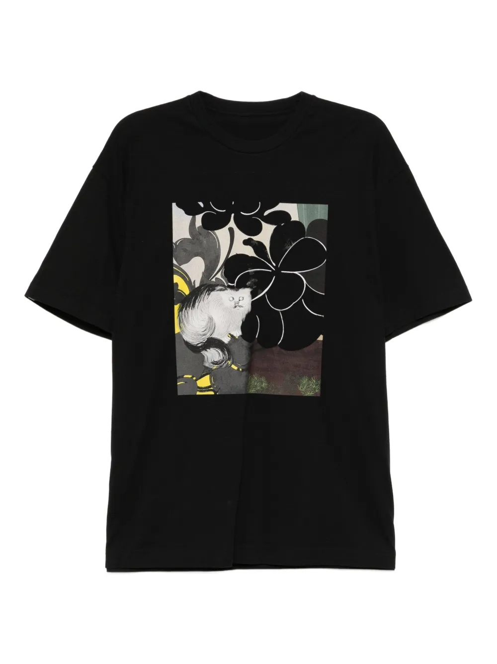 JNBY cat-printed T-shirt | Black | Image 1