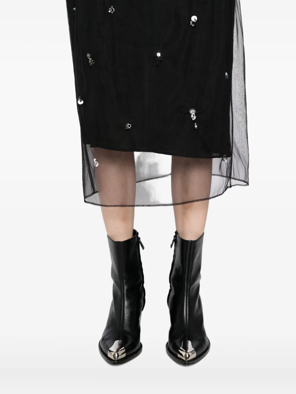 Jnby Three-dimensional Graphic Skirt In Black