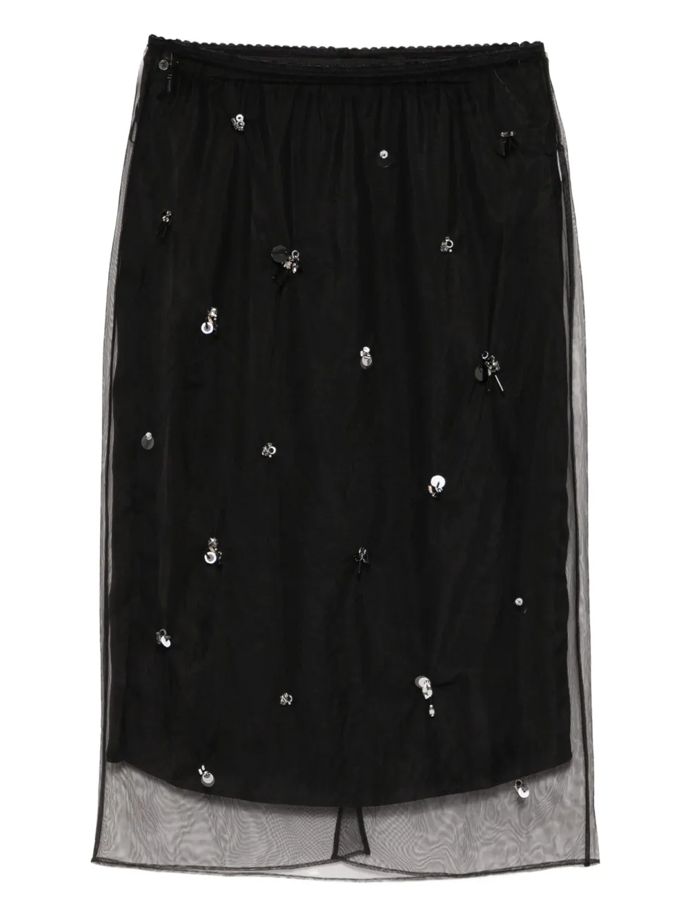 Jnby Three-dimensional Graphic Skirt In Black